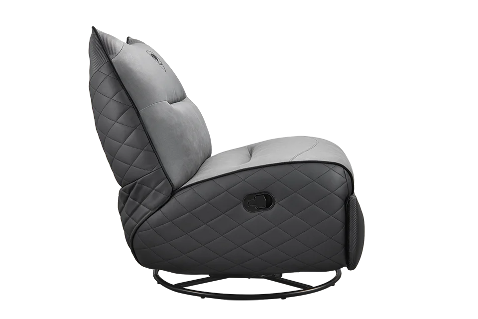 Cougar OVERLORD NEO Gaming Sofa Chair - Leather-like fabric + PVC leatherette, Grey Black, 150kg weight support 46 OVERLORD NEO Adjustable Recline 95