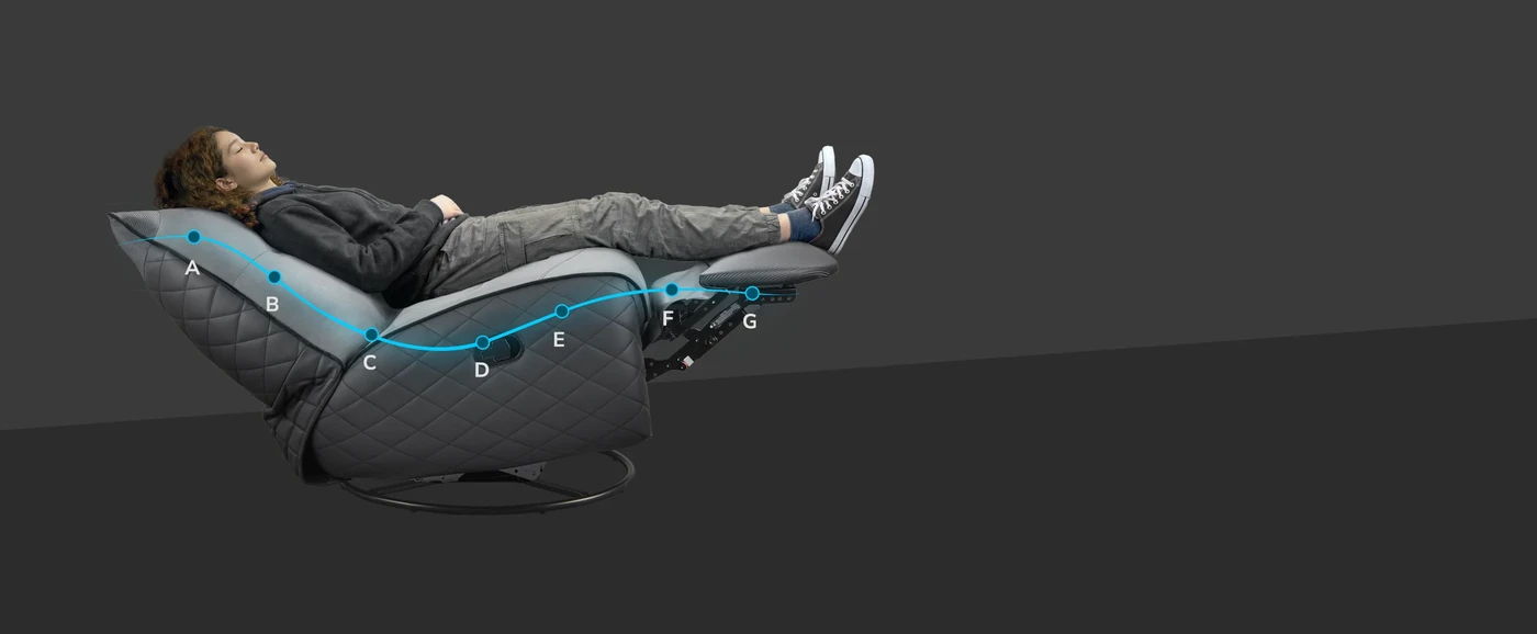 Cougar OVERLORD NEO Gaming Sofa Chair - Leather-like fabric + PVC leatherette, Grey Black, 150kg weight support 39 OVERLORD NEO Body Specific Support v6