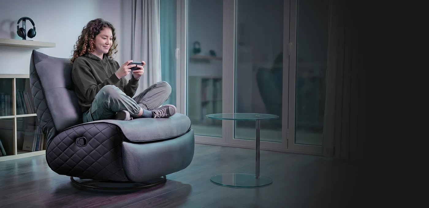 Cougar OVERLORD NEO Gaming Sofa Chair - Leather-like fabric + PVC leatherette, Grey Black, 150kg weight support 37 OVERLORD NEO Expansive Size 2560 7