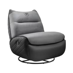 Cougar OVERLORD NEO Gaming Sofa Chair - Leather-like fabric + PVC leatherette, Grey Black, 150kg weight support