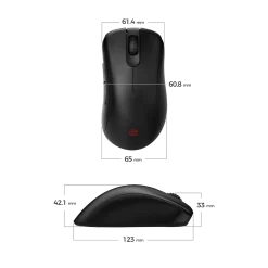 ZOWIE EC2-DW Wireless 4K Gaming - Matte Black, 60g, M Size (123 x 65 x 42.1 mm) 13 ec2 dw measurement gallery