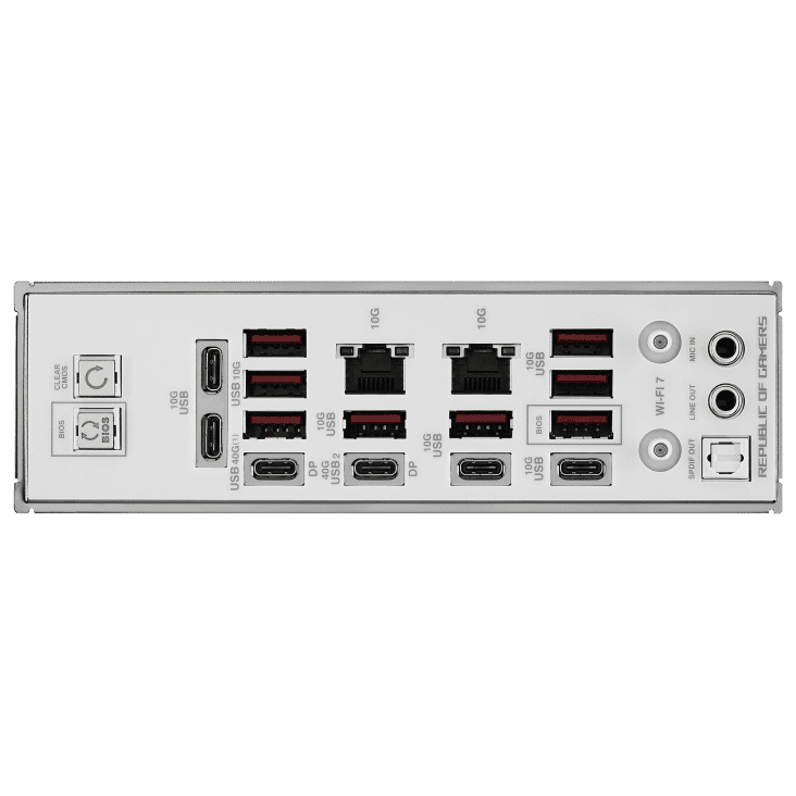 ASUS ROG CROSSHAIR X870E GLACIAL WHITE Mainboard 11 ASUS ROG CROSSHAIR X870E GLACIAL WHITE Mainboard