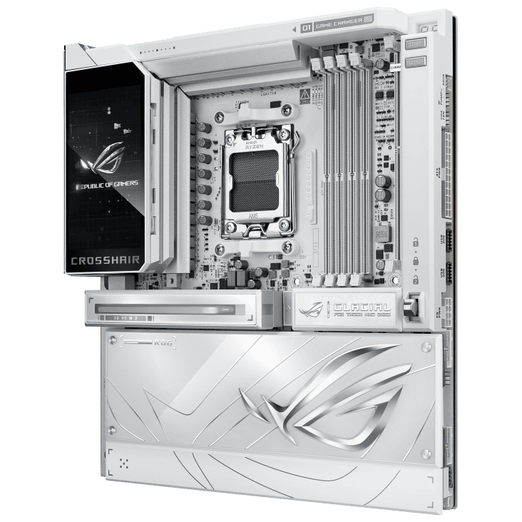 ASUS ROG CROSSHAIR X870E GLACIAL WHITE Mainboard 5 ASUS ROG CROSSHAIR X870E GLACIAL WHITE Mainboard