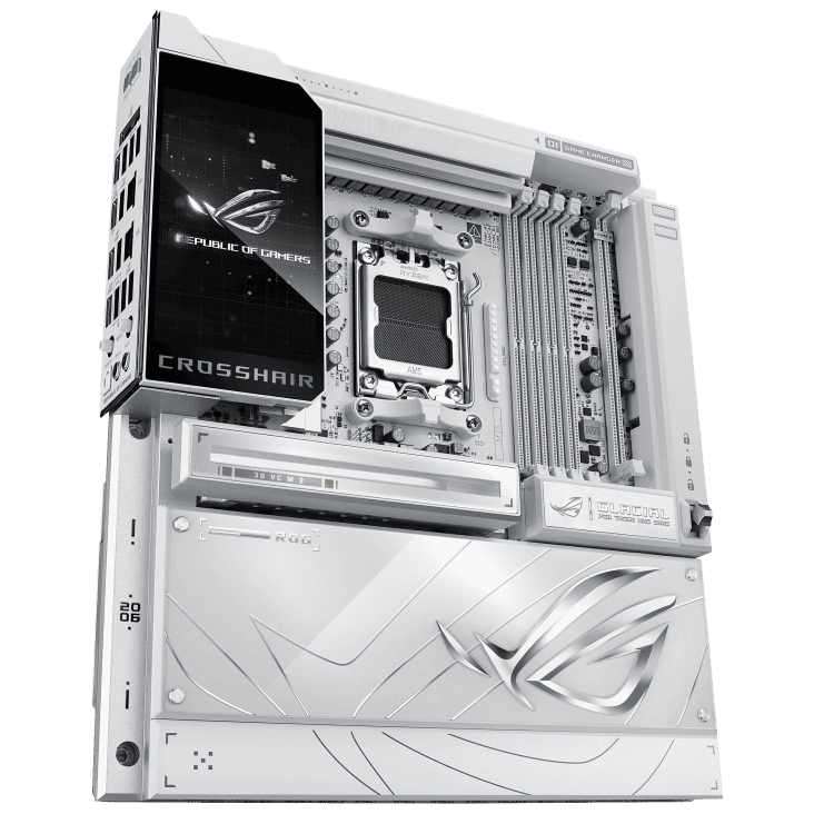 ASUS ROG CROSSHAIR X870E GLACIAL WHITE Mainboard 10 ASUS ROG CROSSHAIR X870E GLACIAL WHITE Mainboard