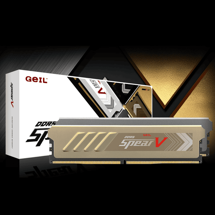 GEIL Spear V Black 16GB (1x16GB) DDR5 Memory Kit - 5200Mhz CL38 (GASB516GB5200C38BSC) 5 GEIL Spear V Black 16GB (1x16GB) DDR5 Memory Kit - 5200Mhz CL38 (GASB516GB5200C38BSC)