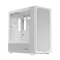 TRYX FLOVA F50 White Mid-Tower ATX Case, Fabric Finish, TCF Cross-Flow Fan