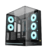 XIGMATEK PANO II BLACK (EN48418) Mid Tower ATX Case - Curved Tempered Glass & Top Tempered Glass, No Fan