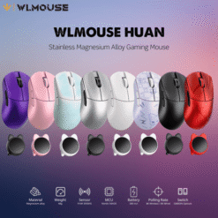 WLmouse HUAN Stainless Magnesium Alloy Gaming Mouse - 48g, PAW 3950HS, 8000Hz